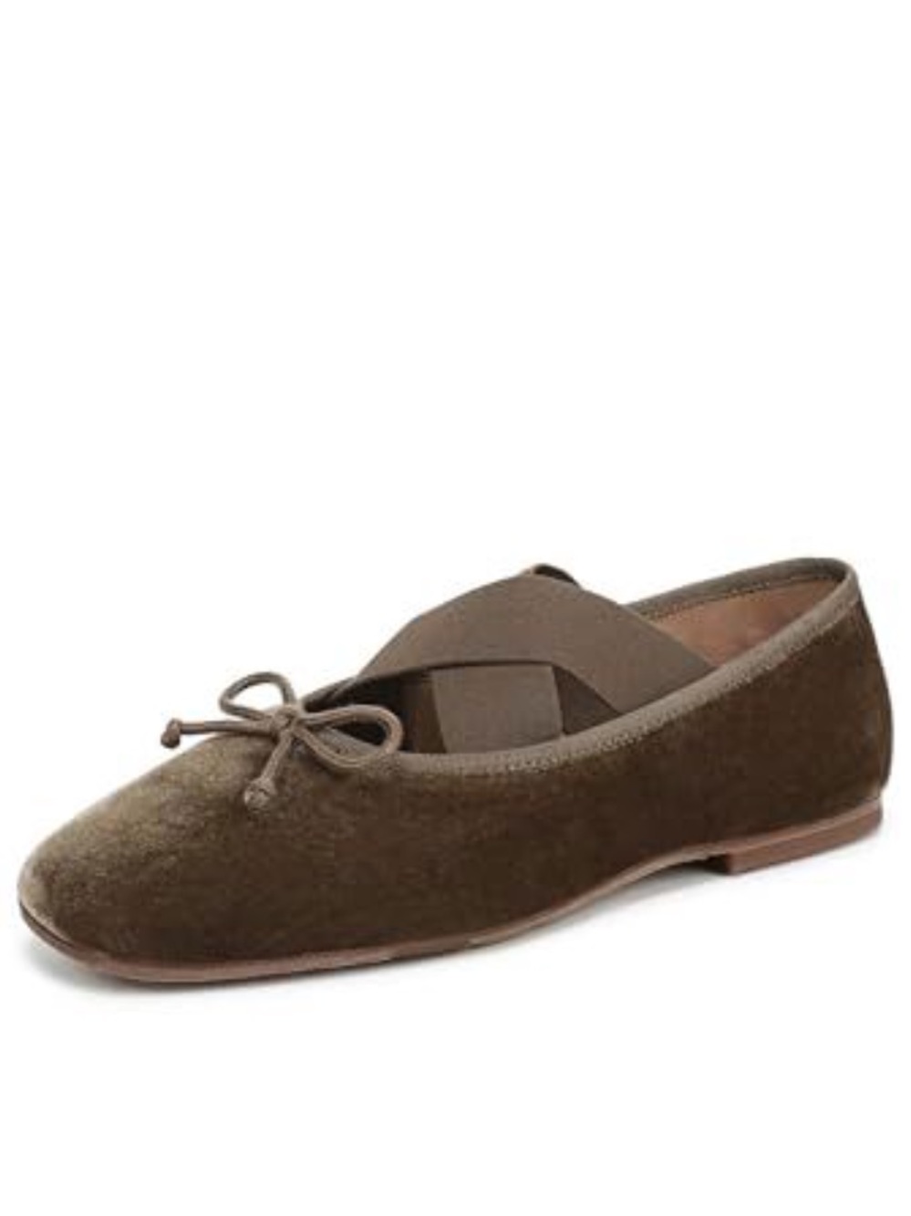 Sam Edelman 5 Arya Velvet Ballet Flat Bow Mushroom Color
